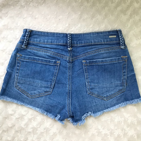Kendall + Kylie 24 Shorts Denim Blue Jean Cutoffs - Picture 5 of 6